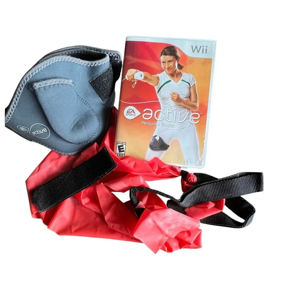Wii Active Personal Trainer w/ Active Accessory Pack Leg Strap & Resistance Band